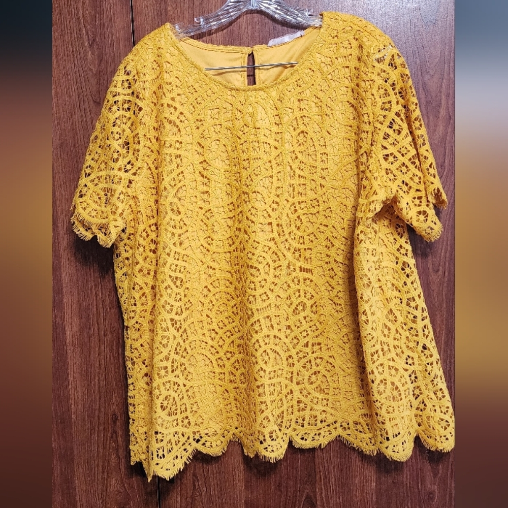 Lace top with lining